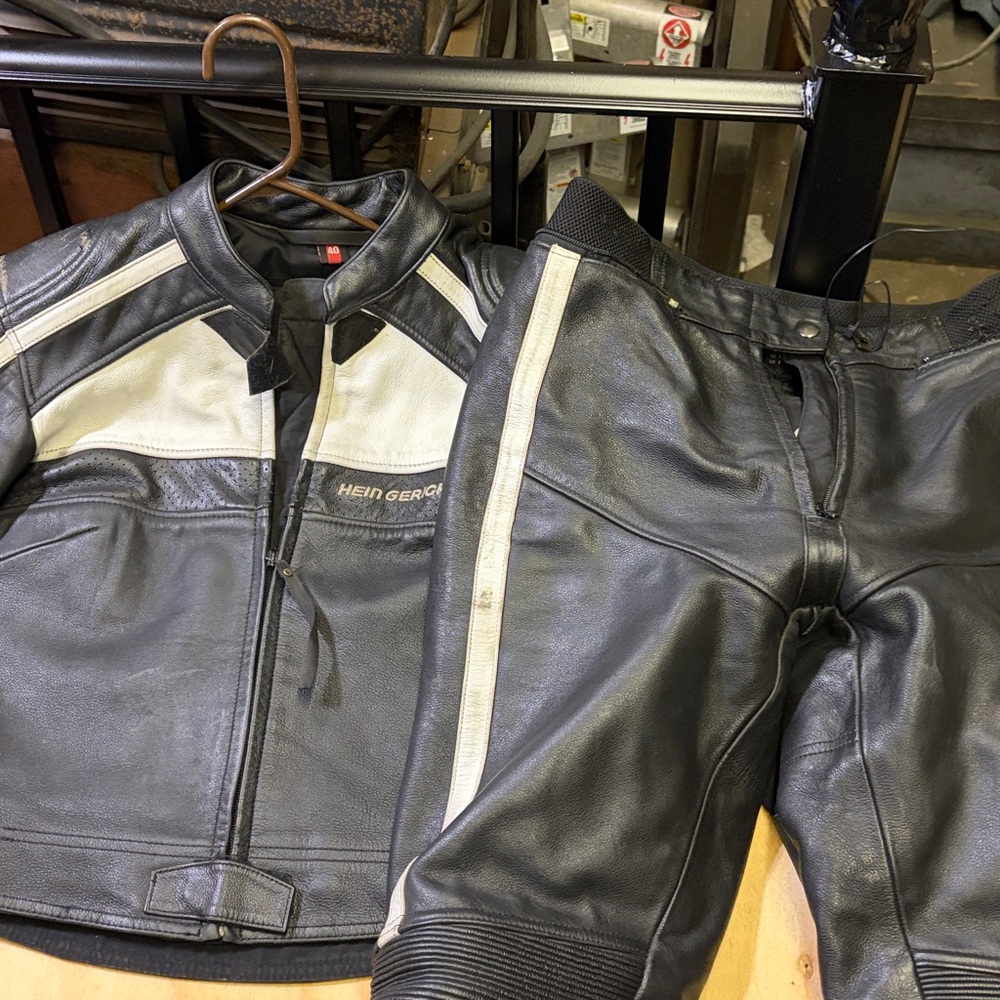 Hein Gericke Black and White 2 piece suit